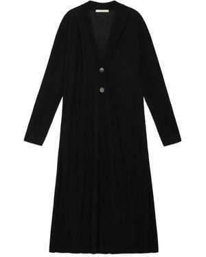 Maliparmi Button Hooded Coats - Black