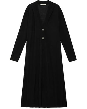 Maliparmi Button Hooded Coats - Black