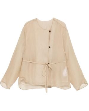 YEAREAST See-Through Silk Jacket - Natural