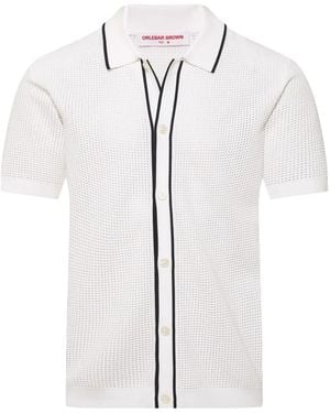 Orlebar Brown Roddy Striped Button-Fastening Shirt - White