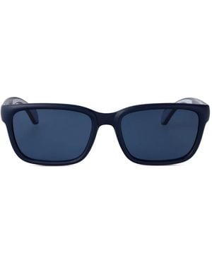 Moncler Slicka Rectangle-Frame Sunglasses - Blue