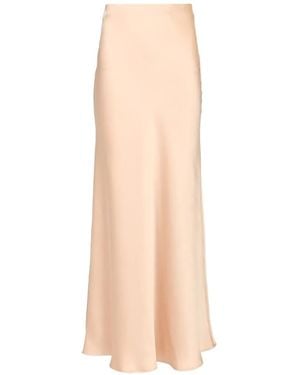 Al Duca d'Aosta Satin Elasticated-Waist Skirt - White