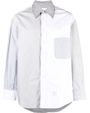 Thom Browne 4-Bar Long-Sleeve Shirt - White