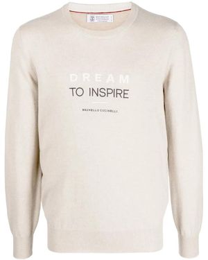 Brunello Cucinelli カシミア プルオーバー - ナチュラル