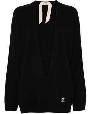 N°21 V-neck Jumper - Black