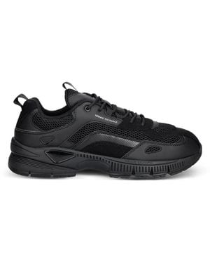 ARMANI EXCHANGE Mesh-Panelled Trainers - Black
