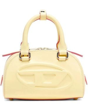 DIESEL 1Dr Dome Leather Tote Bag - Natural