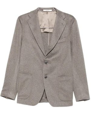 Tagliatore Notched-Lapel Single-Breasted Blazer - Gray