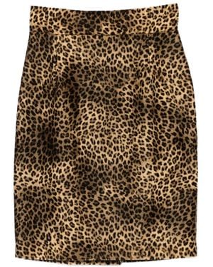 Tagliatore Animal-Print Skirt - Natural