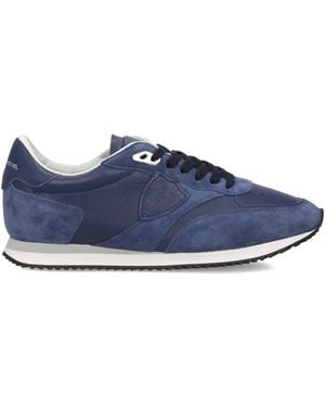 Philippe Model Blville Round-Toe Trainers - Blue