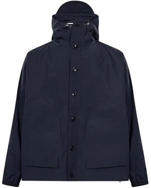 YMC Button-Up Hooded Jacket - Blue