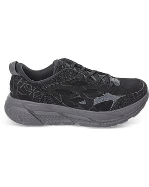 Hoka One One Clifton L Suede Low-Top Trainers - Black
