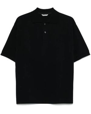 AURALEE Klassisches Poloshirt - Schwarz