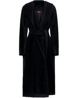 Max Mara Belted Robe Oversized Coat - Black