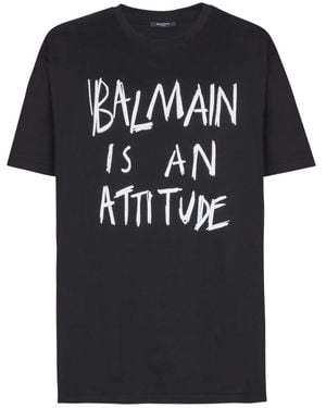 Balmain Printed T-Shirt - Black