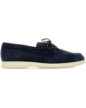 Duca Degli Abruzzi Lace-Up Suede Loafers - Blue