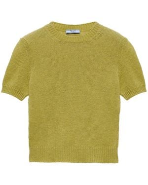 Prada Fein Gestrickter Pullover - Grün