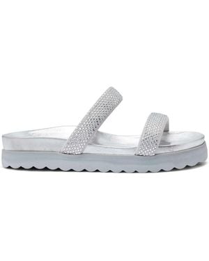 SCHUTZ SHOES Rhinestone Sandals - White