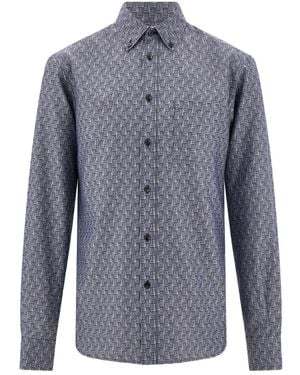 Ferragamo Monogram Shirt - Blue
