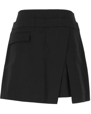 Juun.J Asymmetric Pocket Mini Skirt - Black