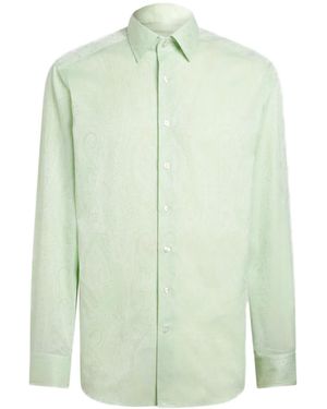 Etro Jacquard Cotton Shirt - Green
