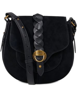 Isabel Marant Altay Braided-Detail Saddle Bag - Black