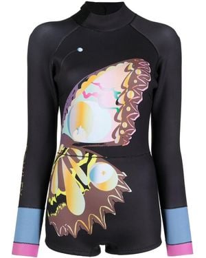 Cynthia Rowley Traje de manga larga - Negro