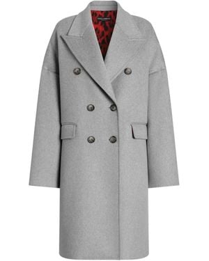 Dolce & Gabbana Abrigo De Cachemira Con Doble Botonadura - Gris