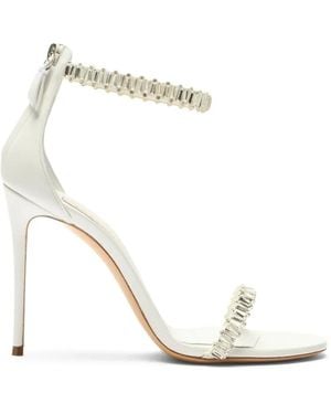 Casadei Julia Heaven Strass-Embellished Sandals - White
