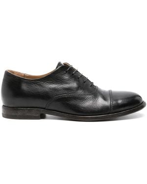 Moma Panelled Leather Oxford Shoes - Black