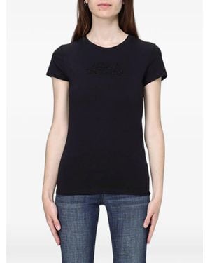 ARMANI EXCHANGE Rhinestone-Embellished T-Shirt - Black