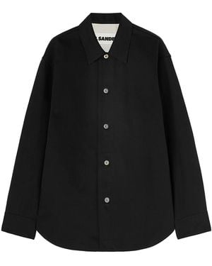 Jil Sander Essential Button-Up Shirt For - Black