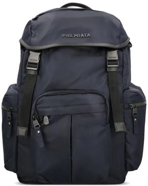 Premiata Brooker Leather-Trim Backpack - Blue