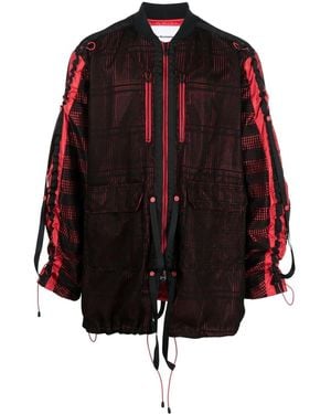 White Mountaineering メッシュパネル ジャケット - ブラック
