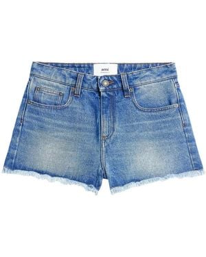Ami Paris Ami Paris Denim Cotton Shorts - Blue