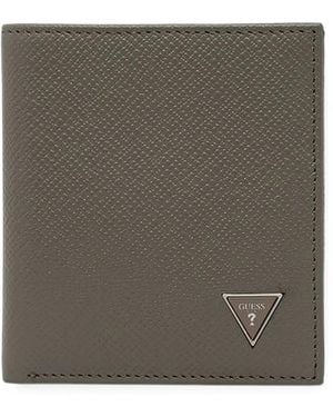 Guess Milano Logo-Plaque Bifold Wallet - Brown