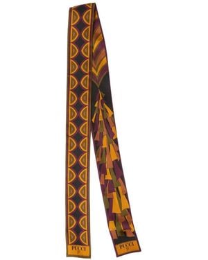 PUCCI Mixed Print Silk Bandeau - White