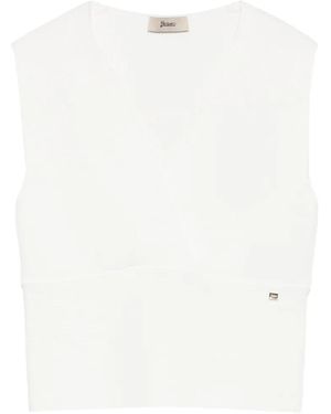 Herno V-Neck Vest - White
