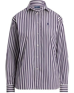 Polo Ralph Lauren Striped Button-Up Shirt - Blue