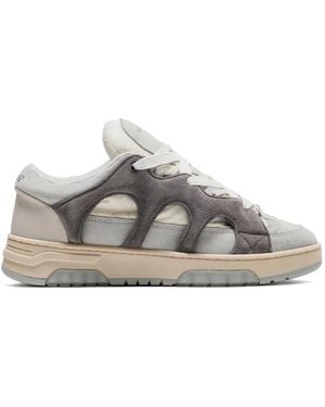 Paura Panelled Cut-Out Trainers - White