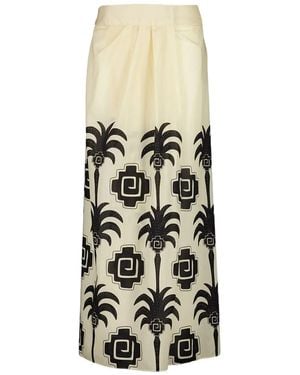 Johanna Ortiz Maxi-Rok Met Palmprint - Wit