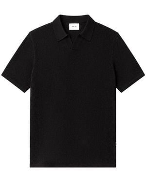 NN07 Paul Textured-Knit T-Shirt - Black