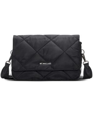 MZ Wallace Madison Quilted Flap Crossbody Bag - Black