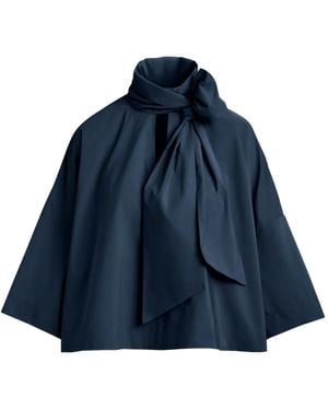 Essentiel Antwerp Igator Pussy-Bow Blouse - Blue