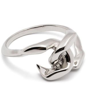 Annelise Michelson Tiny Dechainee Polished-Finish Ring - White