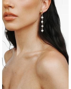Labelled Jewellery Cocktail-Pendant Drop Earrings - Natural