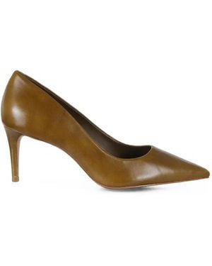 SCHUTZ SHOES Pointed-Toe Leather Heeled Pumps - Groen