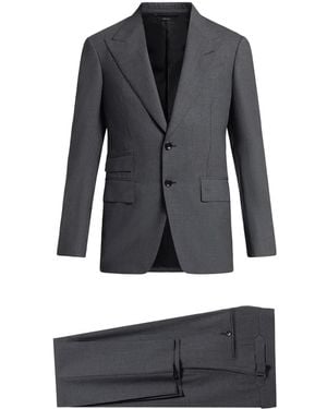 Tom Ford Single-Breasted Straight-Leg Suit - Grey