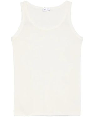 Akris Punto Top Con Cuello Redondo - Blanco