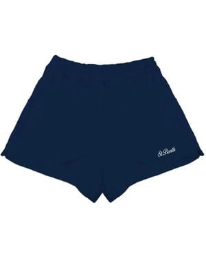 Mc2 Saint Barth Cate Shorts mit Logo - Blau